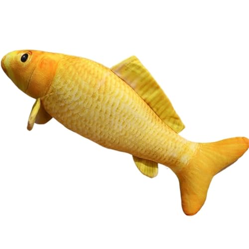 KUKUShining Fisch Plüschtier, Süßes Stofftier Weiche Simulationspuppen Umarmungskissen for Kinder Jungen Dekoration Zuhause(Gold,60cm/23.6in) von KUKUShining