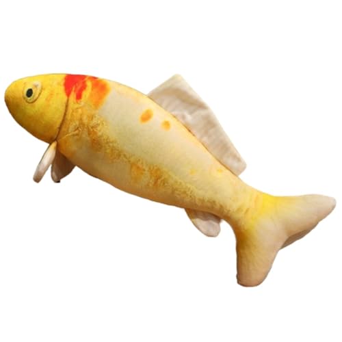 KUKUShining Fisch Plüschtier, Süßes Stofftier Weiche Simulationspuppen Umarmungskissen for Kinder Jungen Dekoration Zuhause(Yellow,100cm/39.4in) von KUKUShining
