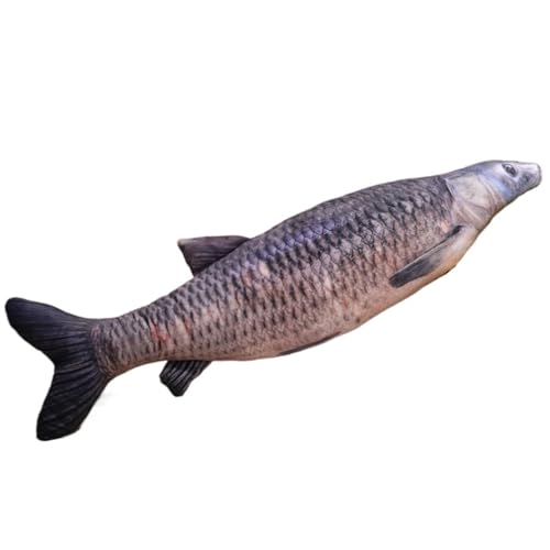 KUKUShining Fisch Plüschtier, Weich Gefülltes Dekoratives Schlafkissen Süßes Plüschkissen Als Geschenk for Kinder Geburtstag Erwachsene(Cyan,100cm/39.4in) von KUKUShining