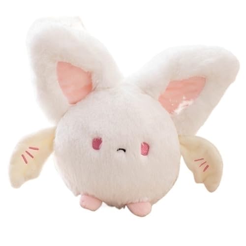 KUKUShining Fledermaus Kuscheltier, Kawaii Schwarz Weiß Fledermaus Gefüllte Tiere Engel Teufel Spielzeug for Mädchen Jungen Geburtstag Halloween(White) von KUKUShining