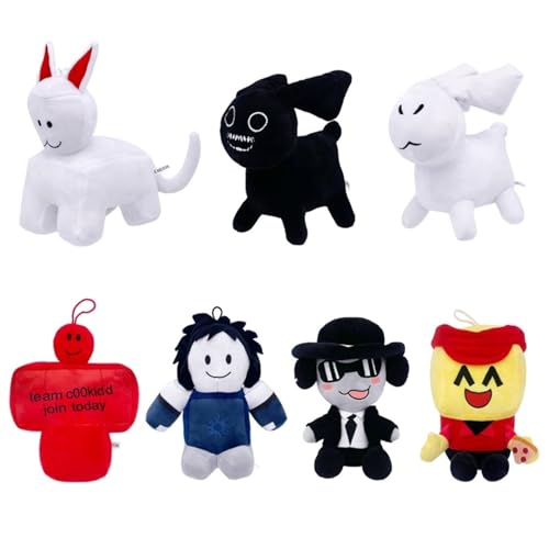 KUKUShining Forsaken Chance Gubby Plüschtier, Süße Katze Gubby Spielfigur Stofftier Zweimal C00lkidd Plüschtier for Gamer Kinder(7pcs) von KUKUShining