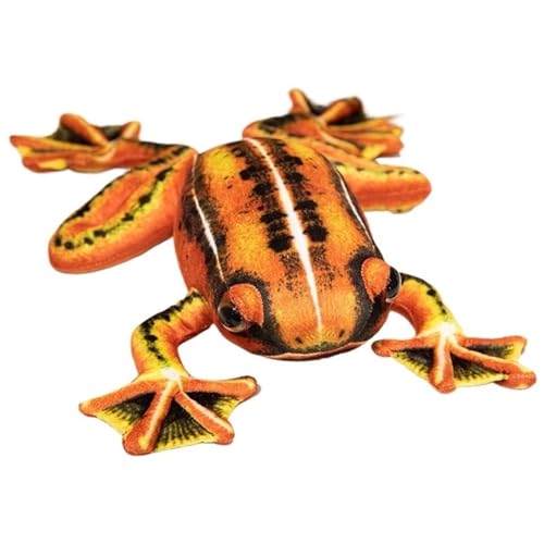 KUKUShining Frosch Plüsch, Simulation Stofftier Figur Frosch Wildtier Plüschtier Spielzeug Für Garten Terrasse Hof Zimmer Ornamente(Orange,38cm/14.96in) von KUKUShining