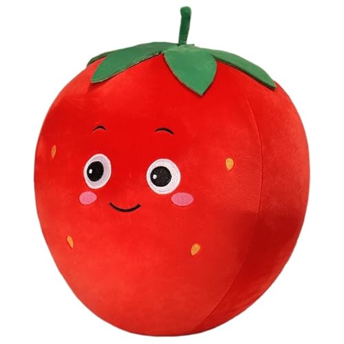 KUKUShining Frucht Plüschtiere, Süßes Kuscheltier Ausgestopftes Umarmungs Kissen Avocado Puppe Obst Dekoratives Plüsch Kissen Für Dekorationen(Red,30cm/11.8in) von KUKUShining