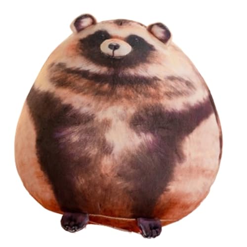 KUKUShining Fuchs Plüschtier, Weiche Stofftiere Puppe Zibetkatze Kissen Süßes Plüschtier for Geschenke Geburtstag Jungen Heimdekoration(Raccoon,40cm/15.75in) von KUKUShining