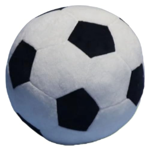 KUKUShining Fußball Plüsch, Superweiches Rundes Kissen Drinnen Draußen Spielzeug Universum Stressbälle for Kinder Jugendliche Erwachsene(Black,30cm/11.8in) von KUKUShining