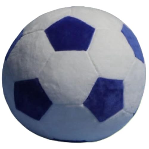 KUKUShining Fußball Plüsch, Superweiches Rundes Kissen Drinnen Draußen Spielzeug Universum Stressbälle for Kinder Jugendliche Erwachsene(Blue,20cm/7.8in) von KUKUShining