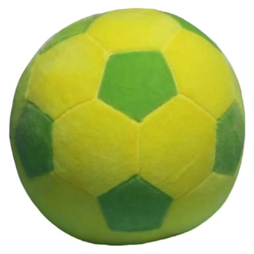 KUKUShining Fußball Plüsch, Superweiches Rundes Kissen Drinnen Draußen Spielzeug Universum Stressbälle for Kinder Jugendliche Erwachsene(Yellow,20cm/7.8in) von KUKUShining