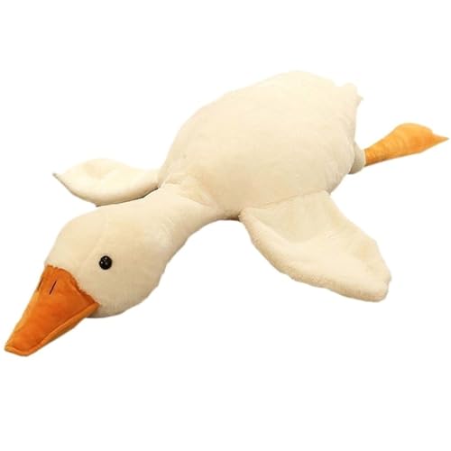 KUKUShining Gänse Plüschtier, Weiches Kuscheliges Stofftier Kissen Große Weiße Gans Süßes Puppen Plüschtier for Kinder Geburtstagsgeschenke(90cm/35.4in) von KUKUShining