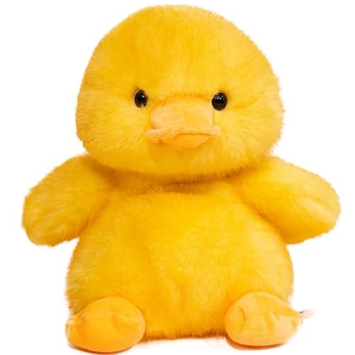 KUKUShining Gelbes Enten Plüschtier, Süße Stofftiere Puppen Weiches Plüschtier Als Geschenk for Kinder for Geburtstag Valentinstag(25cm/9.8in) von KUKUShining