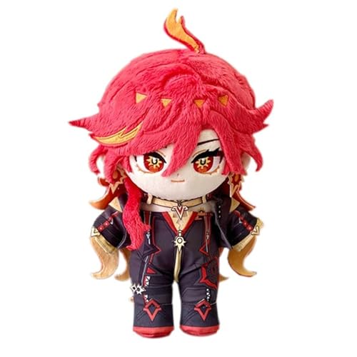 KUKUShining Genshin Impact Kuscheltier, 20cm Anime Ankleidepuppe Mit Kleidung Süßes Weiches Plüschtier Als Geschenk for Gamer-Fans(Mavuika) von KUKUShining