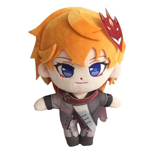 Genshin Impact Plüsch, 20cm Anime Figur Kuscheltier Weiches Cartoon Spielzeug Süße Stoffpuppe for Fans Geburtstagsgeschenke(Tartaglia) von KUKUShining