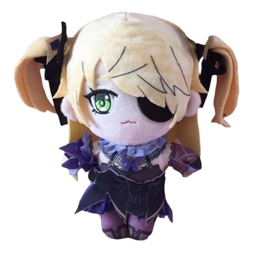 KUKUShining Genshin Plüschtier, 20cm Anime Plüsch Spielzeug Charakter Kuscheltier Cartoon Impact Spielzeugpuppe Geschenk for Fans Und Spieler(Fischl) von KUKUShining