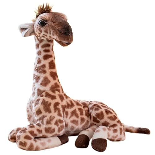 KUKUShining Giraffe Plüsch, Weiche Kuschelige Wildtier Puppe Realistisches Sikahirsch Plüschtier Spielgefährte Für Die Kinderzimmerdekoration(Coffee,30cm/11.8in) von KUKUShining