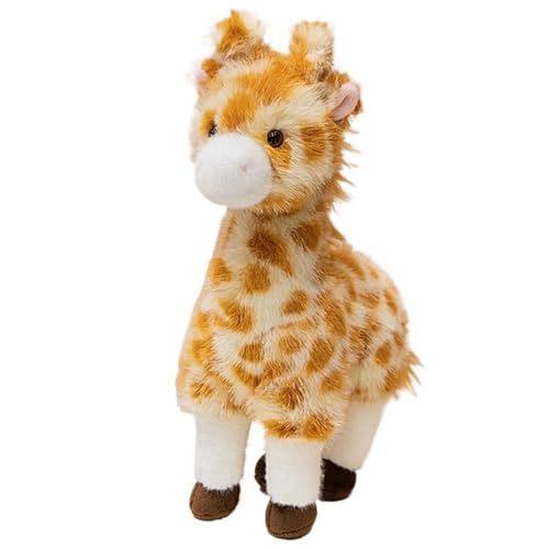 KUKUShining Giraffe Plüsch, Weiches Kuscheliges Stofftier Stehende Sikahirsch Puppe Realistisches Braunes Hirsch Plüschtier Spielzeuggeschenke(60cm/23.6in) von KUKUShining
