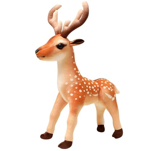 KUKUShining Giraffe Plüschtier, Süßes Kuscheltier Stofftier Sikahirsch Stehendes Rehkitz Plüsch Spielzeug Puppe Für Die Heimdekoration(Male,35cm/13.8in) von KUKUShining