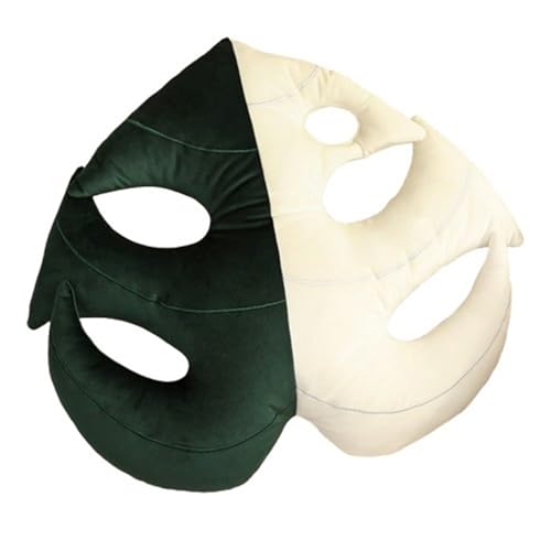 KUKUShining Grünes Pflanzen Plüschkissen, Weiches Gefülltes Wurfkissen Deko Spielzeug Süße Plüschtiere for Wohnzimmerbank Kinder(Monstera B) von KUKUShining
