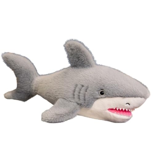 KUKUShining Hai Plüschtier, Weiches Kuscheliges Flauschiges Ozean Wassertiere Kissen Puppe Süßes Plüsch for Das Kindergeburtstagssofa(Gray,90cm/35.4in) von KUKUShining