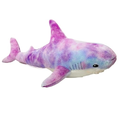 KUKUShining Hai Plüschtier, Weiches Süßes Ausgestopftes Kissen Cartoon Plüsch Spielzeug Meerestiere Puppe for Geburtstagsgeschenke(Purple,100cm/39.4in) von KUKUShining