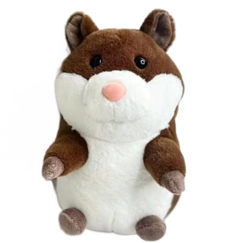 KUKUShining Hamster Plüschtier, Süßes Flauschiges Weiches Kuscheltier Plüschkissen Puppen for Kinder Geburtstagsgeschenke for Mädchen(Brown) von KUKUShining