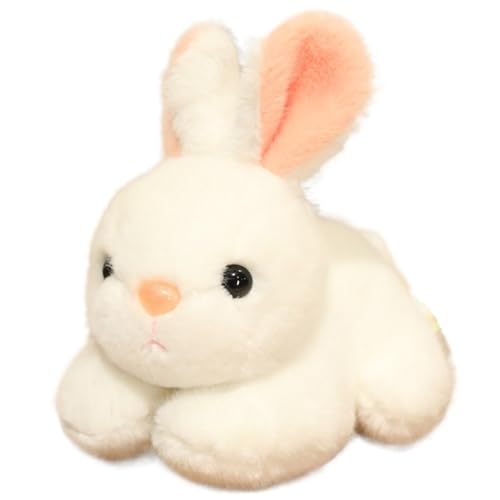 KUKUShining Hase Kuscheltier, Weiches Plüschtier Kuscheliges Stofftier Kaninchen Umarmungskissen Heimdekoration Plüsch Spielzeug Geschenk Zu Ostern(White) von KUKUShining
