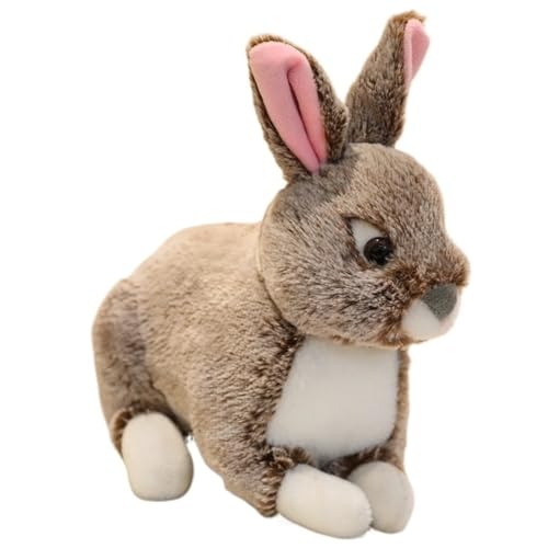 KUKUShining Hase Plüsch, Kuscheliges Stofftier Kaninchen Puppe Flauschiger Haustier Plüschtier Spielzeug Geschenke for Kinder Ostern(Brown,20cm/7.8in) von KUKUShining