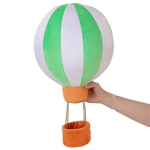 KUKUShining Heißluftballon Plüsch, Weiche Kuschelige Dekoballon Ballon Puppe Luftballons Heißluftballon Plüschtier Spielzeug Weihnachtsdekoration(Green,30cm/11.8in) von KUKUShining
