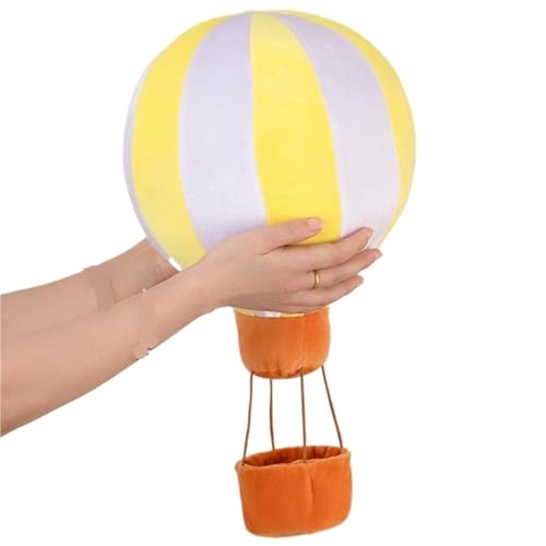 KUKUShining Heißluftballon Plüsch, Weiche Kuschelige Dekoballon Ballon Puppe Luftballons Heißluftballon Plüschtier Spielzeug Weihnachtsdekoration(Yellow,20cm/7.8in) von KUKUShining