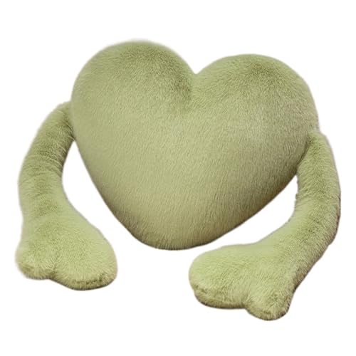 KUKUShining Herz Plüschtier, Süßes Dekoratives Plüschkissen for Lesen Auf Dem Sofa Wohndekoration Valentinstagsgeschenk(Green) von KUKUShining