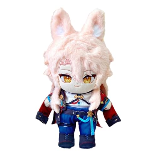 KUKUShining Honkai Star Rail Kuscheltier, 20cm Anime Ankleidepuppe Mit Kleidung Süßes Weiches Plüschtier Als Geschenk for Gamer Fans(Jiao Qiu) von KUKUShining