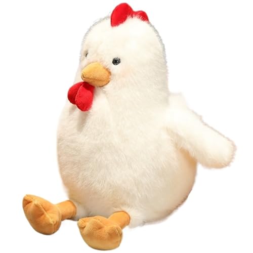 KUKUShining Hühner Plüsch, Weiches Kuscheliges Stofftier Küken Puppen Plüsch Spielzeug Geschenke Für Kinder Heimdekoration(White,55cm/21.6in) von KUKUShining