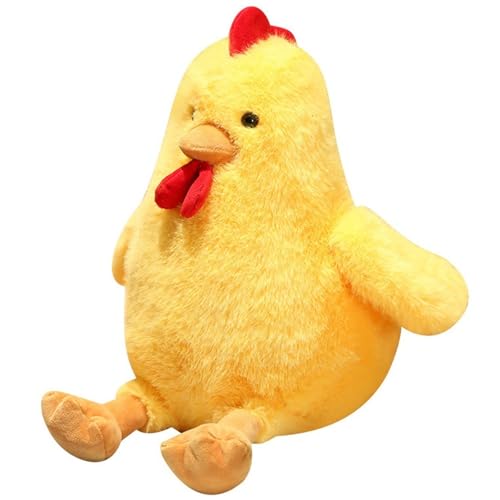KUKUShining Hühner Plüsch, Weiches Kuscheliges Stofftier Küken Puppen Plüsch Spielzeug Geschenke Für Kinder Heimdekoration(Yellow,45cm/17.7in) von KUKUShining