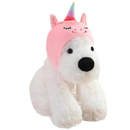 KUKUShining Hund Plüsch, Kuscheliger Welpe Verwandlungspuppe Weiches Plüsch Spielzeug Für Kinder Mädchen Jungen Geburtstagsgeschenke(Pink,22cm/8.6in) von KUKUShining