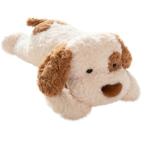 KUKUShining Hund Plüsch, Kuscheltiere Langes Umarmungskissen Realistisches Weiches Kuscheliges Welpenkissen Geschenke Für Kinder(Brown,70cm/27.6in) von KUKUShining