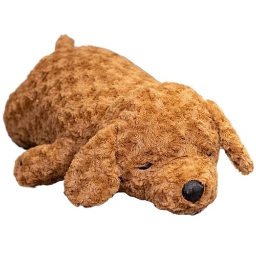 KUKUShining Hund Plüsch, Süßes Stofftier Kissen Weiches Flauschiges Welpen Umarmungskissen Plüschtier Geschenk Für Kinder Erwachsene(Brown,75cm/29.5in) von KUKUShining