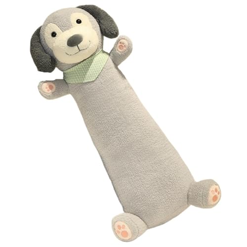 KUKUShining Hunde Plüschkissen, Süße Lange Stofftierpuppen Weiche Umarmungen Kawaii Plüschtiere for Die Heimdekoration Geschenk Kinder(Gray) von KUKUShining
