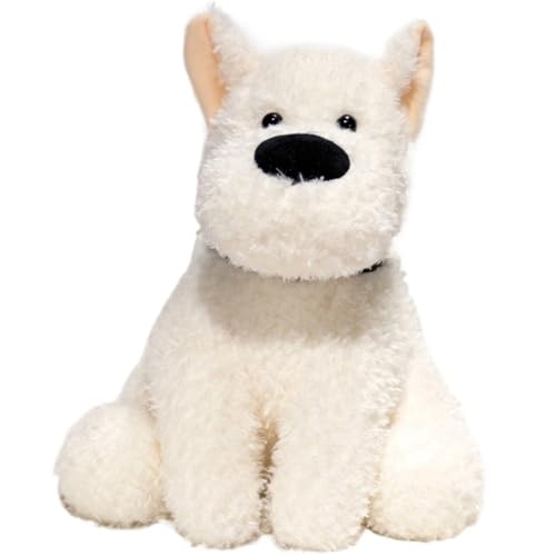 KUKUShining Hunde Plüschtier, Flauschiges Kuscheliges Stofftier West Highland Welpenpuppen Weiches Süßes Plüschtier for Geburtstag(White,35cm/13.8in) von KUKUShining