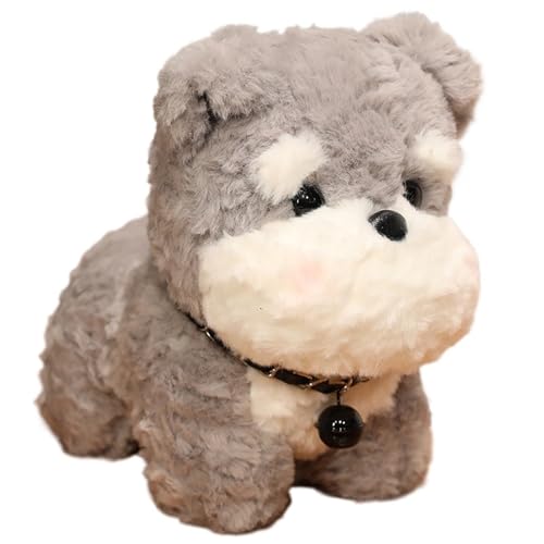 KUKUShining Hunde Plüschtier, Süße Kuscheltiere Puppen Umarmungskissen Weiches Welpenplüschtier Als Geschenk Geburtstag Heimdekoration(Gray,22cm/8.7in) von KUKUShining