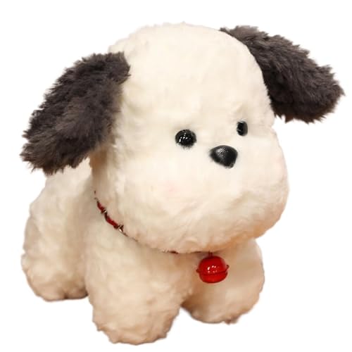 KUKUShining Hunde Plüschtier, Süße Kuscheltiere Puppen Umarmungskissen Weiches Welpenplüschtier Als Geschenk Geburtstag Heimdekoration(White,28cm/11in) von KUKUShining
