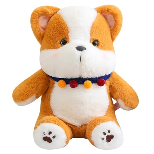 KUKUShining Hunde Plüschtier, Weiches Lebensechtes Corgi Kuscheltier Welpen Plüschkissen Süße Puppe for Mädchen Und Jungen Geschenk for Geburtstag(Brown,45cm/17.7in) von KUKUShining