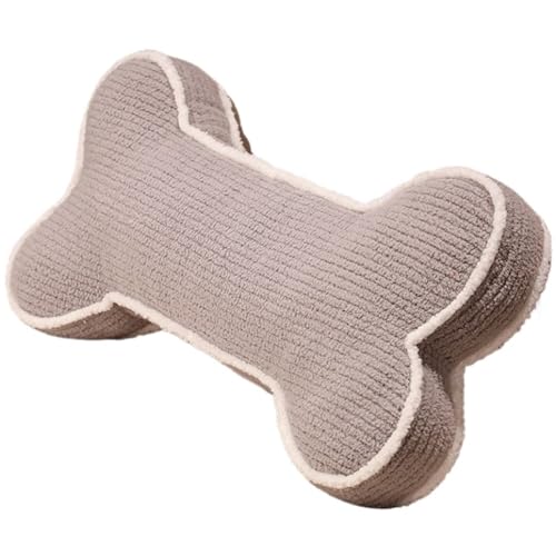 KUKUShining Hundeknochen Plüschtier, Süßes Gemütliches Kuscheliges Weiches Plüschkissen for Sofa Büro Kinder Und Erwachsene(Gray) von KUKUShining