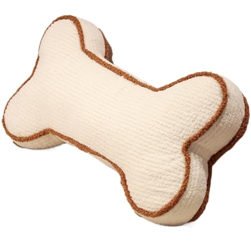 KUKUShining Hundeknochen Plüschtier, Süßes Gemütliches Kuscheliges Weiches Plüschkissen for Sofa Büro Kinder Und Erwachsene(White) von KUKUShining