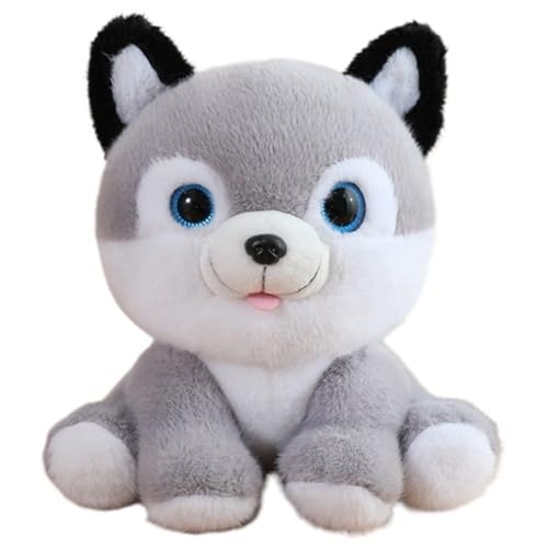 KUKUShining Husky Plüsch, Weiche Kuschelige Stofftiere Puppen Hunde Plüschtier Kuscheliger Spielgefährte Für Kinder Jungen Mädchen von KUKUShining