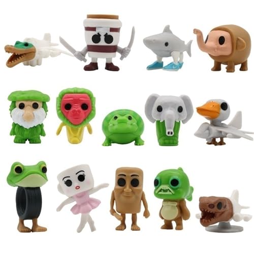 KUKUShining Italian Brainrot Figuren, Einzigartiges Lustiges Sammlerspielzeug Modellset Mit Komplizierten Details for Fans Skurriler Sammlerstücke(14pcs) von KUKUShining