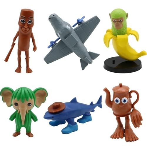 KUKUShining Italian Brainrot Figuren, Einzigartiges Lustiges Sammlerspielzeug Modellset Mit Komplizierten Details for Fans Skurriler Sammlerstücke(6pcs C) von KUKUShining