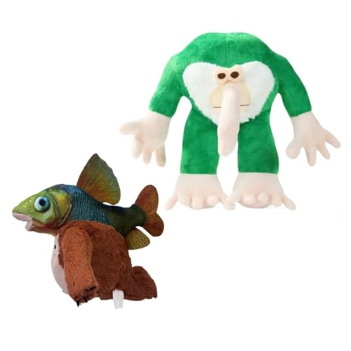 KUKUShining Italienisches Brainrot Plüschtier, Weiche Süße Stofftier Puppe Dekoratives Umarmungskissen Spiel Plüschtier Spielzeug Geschenk for Kinder(2pcs) von KUKUShining
