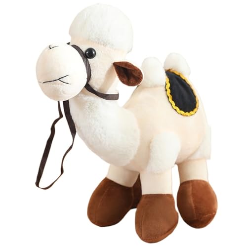 KUKUShining Kamel Kuscheltier, Plüschtier Weiche Kuschelige Stofftiere Puppen Kawaii Trampeltier Plüsch Spielzeug Heimdekoration Geschenk(White,50cm/19.8in) von KUKUShining