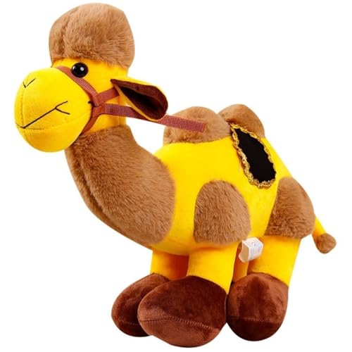 KUKUShining Kamel Plüschtier, Süße Wüsten Kuscheltiere Puppen Weiches Kissen Cartoon Baktrisches Plüschtier for Bürodekorationen Erwachsene(22cm/8.7in) von KUKUShining