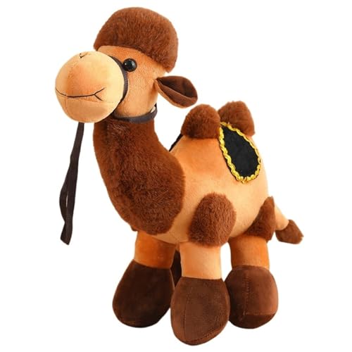 KUKUShining Kamel Plüschtier, Weiche Kuschelige Wüstentier Puppen Cartoon Plüschtier Mit Trampeltier Geschenk Für Umarmen Kinder(Brown,30cm/11.8in) von KUKUShining