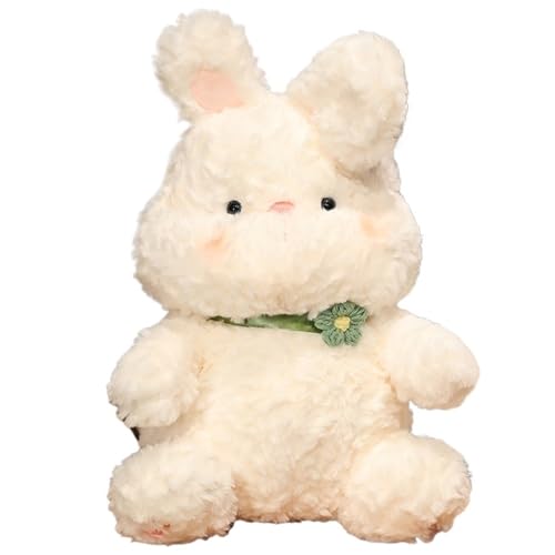 KUKUShining Kaninchen Plüsch, Kuschelige Oster Kuscheltiere Mit Blume Weiße Hasenpuppe Plüschspielzeug Geschenke for Kinder Mädchen Jungen(Green,55cm/21.7in) von KUKUShining
