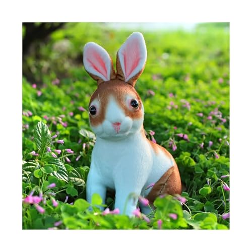 KUKUShining Kaninchen Plüsch, Weiches Kuscheltier Hase Figur Kinder Kuscheltiere Puppenspielzeug for Haus Garten Party Dekoration(Brown,25cm/9.8in) von KUKUShining